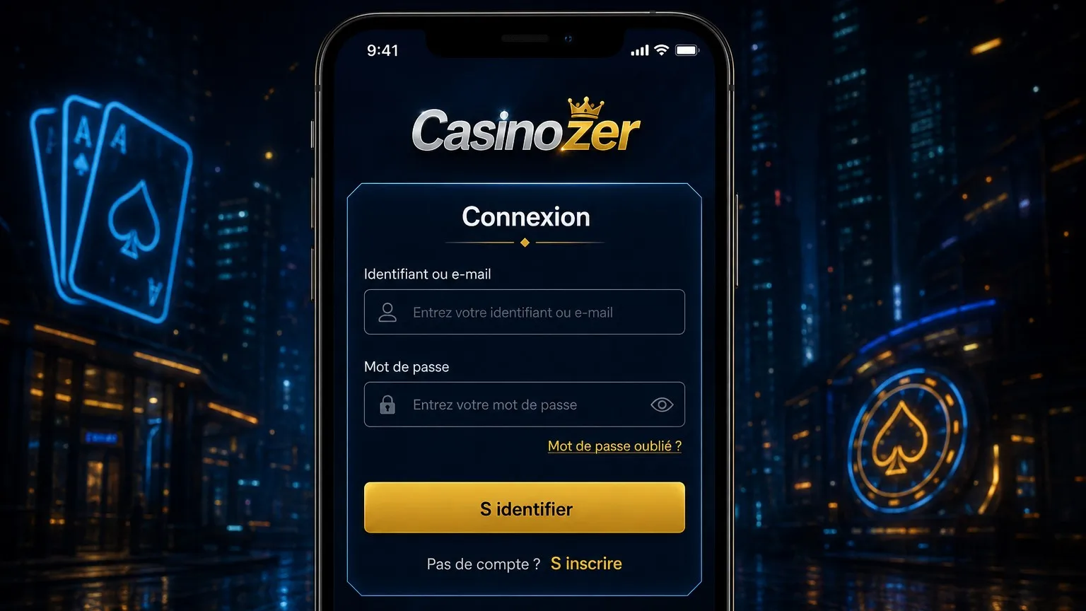 Connexion mobile sur Cazinozer — Casinozer connexion